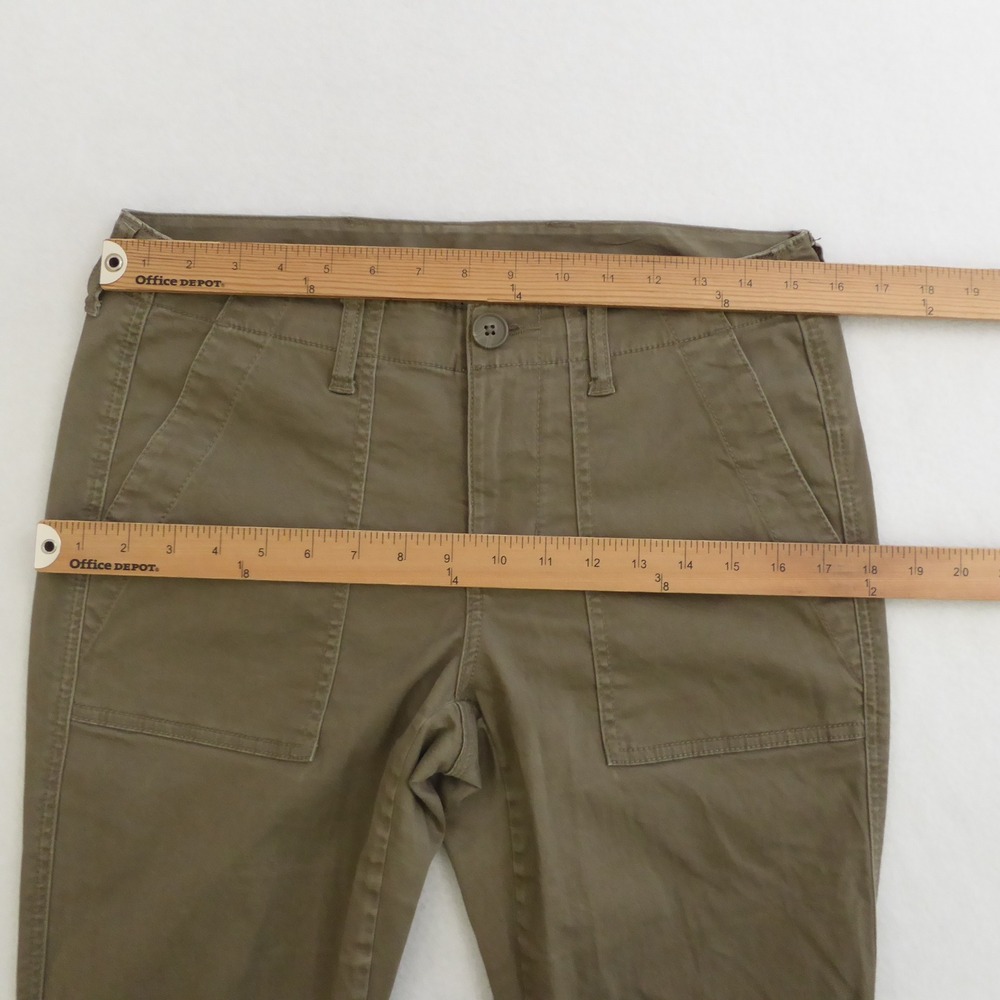 Cabi Women Scout Cargo Trouser Pants Style 3199 Green Cotton Stretch Size 4 - Picture 4 of 9